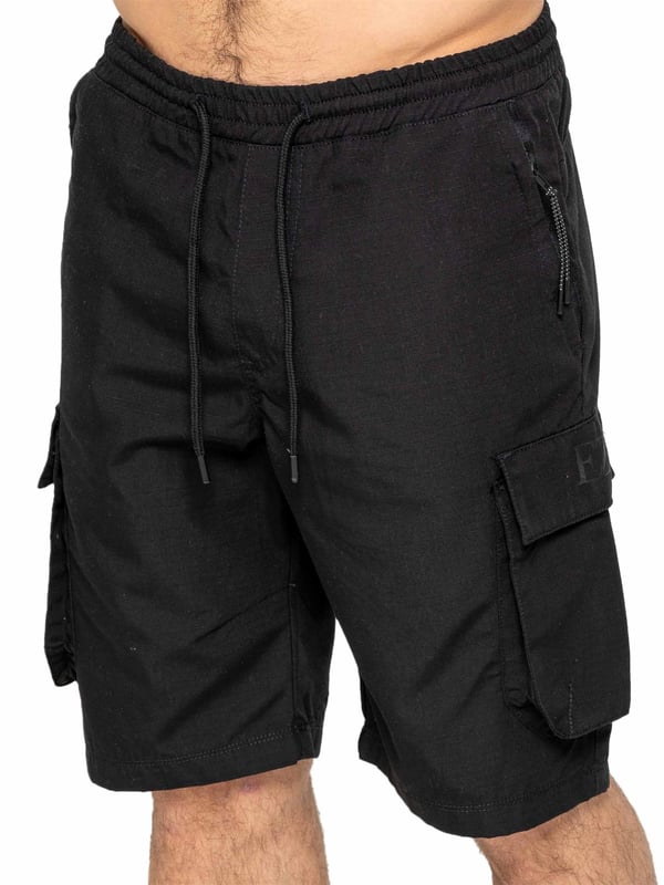 Expertly designed with top-quality ripstop fabric, these Enzo technical cargo shorts offer unparalleled durability. The convenient cargo pockets and zip side pockets make for easy storage, and the elasticated waistband with an adjustable drawstring ensures a comfortable fit. Upgrade your wardrobe and gear with this must-have for any outdoor enthusiast.