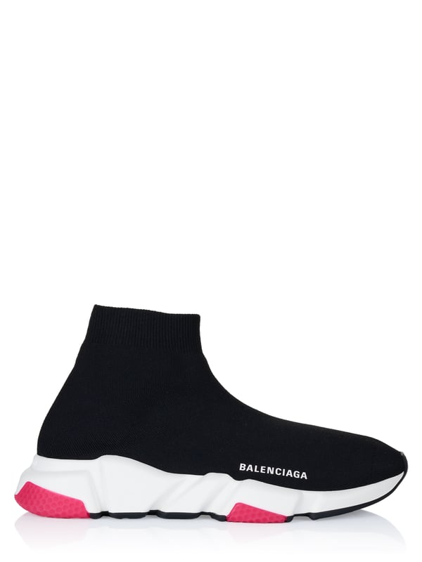 100% nylon; Balenciaga Speed lT-sneakers;  Model: 587280W2DB4 1959;  Hoogwaardige afwerking;  Sluiting: slip;  Sokachtige constructie;  Ronde neus;  Antislipzool;  Extra licht;  Zoolhoogte (cm): 4,5;  Gekleurde accenten op de zolen;  Gemaakt van gerecycled materiaal;  Balenciaga-logodetails