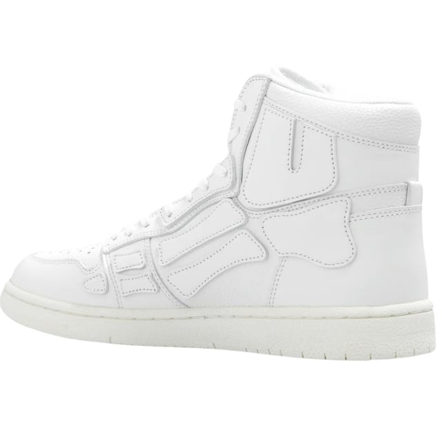 Amiri High Top Trainers, Leather Upper, Amiri Sneakers, Lace Fasten, Rubber Sole, 100% Leather, White Shoes