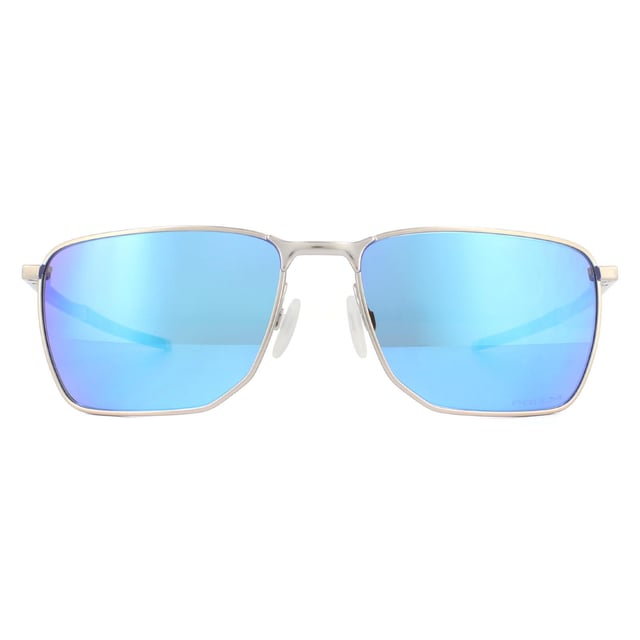 Oakley Sunglasses Ejector OO4142-04 Satin Chrome Prizm Sapphire are a very modern style with angular lenses and sculptured temples. The thin and strong wire design is still as popular and fashionable as when Oakley introduced wire frames a fair few years ago now