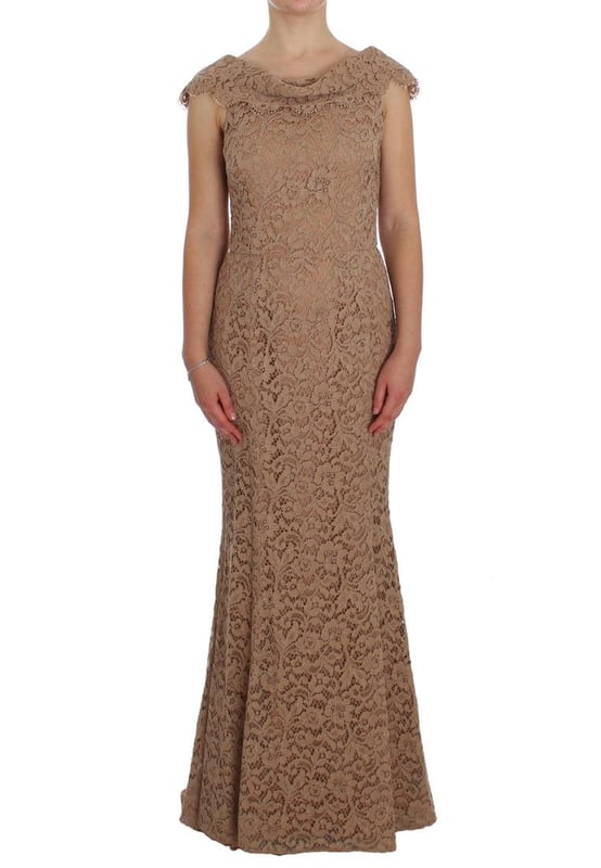 Marke: Dolce & Gabbana  
Stil: Maxi-Sheath-Kleid  
Farbe: Pink  
Material: 55% Baumwolle, 20% Nylon, 25% Viskose  
Futter: 96% Seide, 4% Elastan  
Seidiger Stretch-Innenfutter für zusätzlichen Komfort  
Reißverschluss hinten für ein einfaches Anziehen  
Logodetails auf dem Kleid  
Hergestellt in Italien  