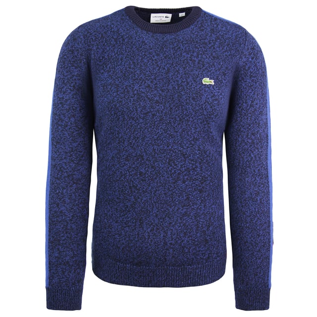 Lacoste manga larga para hombre azul jersey lana de lana AH9163 bbz