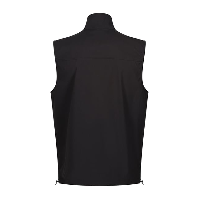 100% Polyester. Fabric: Stretch. Design: Plain. Fabric Technology: DWR Finish, Isoflex, Quick Dry. D-Ring, Packaway. Sleeve-Type: Sleeveless. Neckline: Standing Collar. Pockets: 2 Chest Pockets, Zip, 2 Lower Pockets, Patch, Touch Fastening. Fastening: Full Zip. Hem: Drawcord. Sustainability: Made from Recycled Materials. S: 38 in. M: 40 in. L: 42 in. XL: 44 in. XXL: 48 in. 3XL: 51 in.