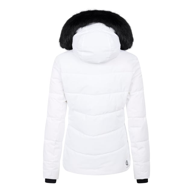 Material: Recycled. Design: Badge, Contrast, Logo, Plain. Fabric Technology: Breathable, DWR Finish, Insulating, PFC Free, PFOA Free, PFOS Free, Showerproof, Water Repellent, Waterproof. Chin Guard, Detachable Snowskirt, Inner Sleeve Cuff, Padded, Stretch Panels. Neckline: Hooded. Sleeve-Type: Long-Sleeved. Hood Features: Adjustable, Detachable Faux Fur Trim, Sew-On. Pockets: 2 Side Pockets, Zip, 1 Inner Pocket, Mesh Pocket, Ski Pass Pocket. Fastening: Full Zip. Hem: Adjustable, Shockcord Hem. 6 UK: 30 in. 8 UK: 32 in. 10 UK: 34 in. 12 UK: 36 in. 14 UK: 38 in. 20 UK: 45 in. 18 UK: 43 in. 16 UK: 40 in.