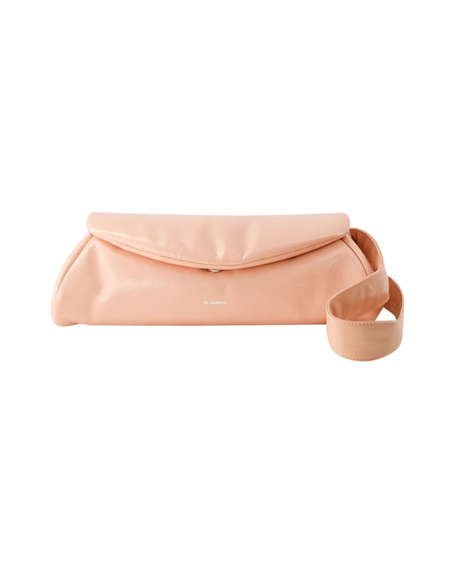 Jil Sander Peach Pink Leather Handbag