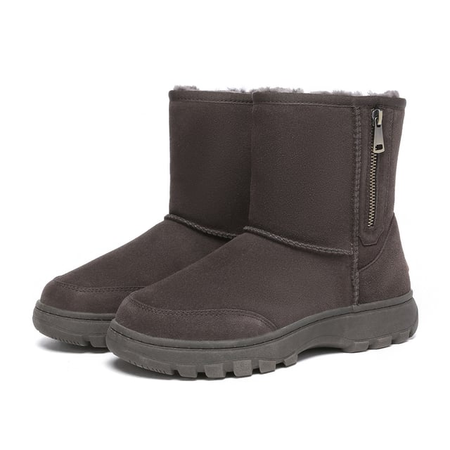 Ya sea que esté haciendo recados, haciendo una caminata de invierno o disfrutando de un día de nieve al aire libre, estas botas para exteriores Starling son las compañeras perfectas. ¡No dejes que el clima invernal te impida vivir la vida al máximo! Descripción: Parte superior de gamuza de vaca Forro cálido de lana de piel de oveja Plantilla de lana de piel de oveja suave Suela TPR Tecnologías: Agua & Parte superior resistente a las manchas Suela exterior antideslizante