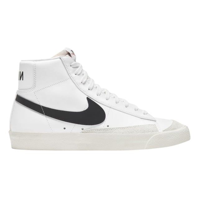 Nike white sneakers with black tick online