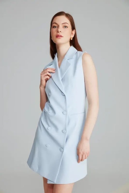 Sleeveless Tailored Blazer Dress
