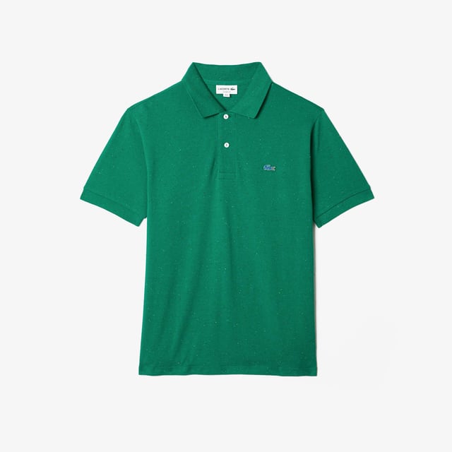 Finest materials. Brand’s singular expertise. The perfect expression of Lacoste’s timeless wardrobe The perfect twisted basic polo with neps effect. Classic fit  comfortable ease on body and sleeves : the original shape Multicolor neps effect on petit pique  mother of pearl 2 buttons placket 3cm multicolored crocodile at chest. Material: 97% Cotton, 2% Viscose, 1% Polyester. Ref: PH23637BS.