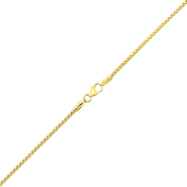 9K (375) geel goud: 4,6 gram; # Afmeting: 46 cm (kwast 7 cm) x 0,8 cm