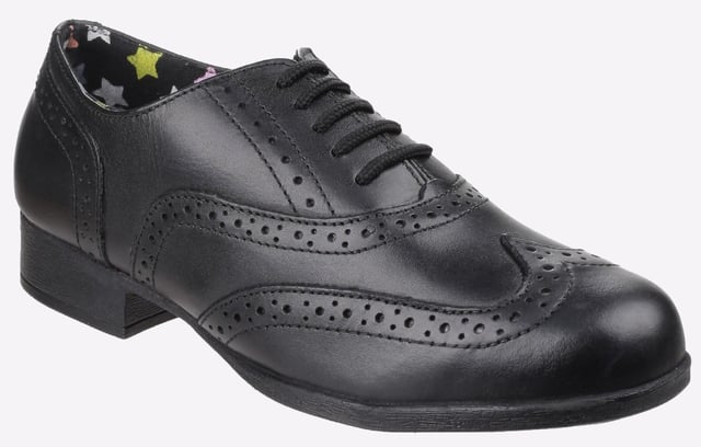 Kada is a smart, classic leather brogue, they perfectly complete a polished back to school uniform.
-Smooth leather uppers
-Brogue detailing
-Toe and heel reinforcements
-Low block heel
-Lightweight sole unit
-Approx 27mm Heel Height