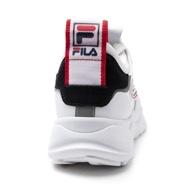 Fila ray trainers white fila navy red hot sale