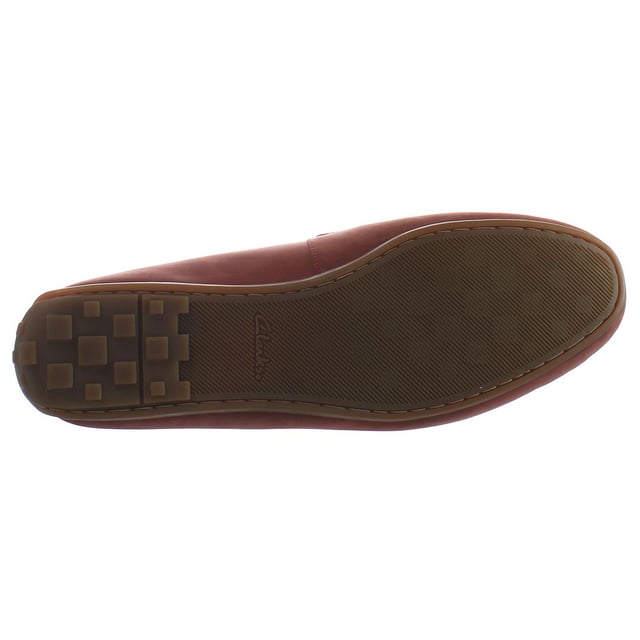 Clarks Reazor Penny Slip-On Rojo de cuero suave zapatos para hombre 261501527