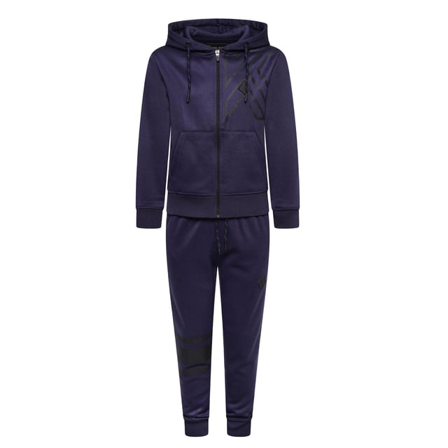 The Boys Sportswear Tracksuit Set is perfect for energetic boys. It is a two-piece set that includes a full-zip hoodie and matching sweatpants, which are ideal for casual and sporty activity. The hoodie has a smooth zipper closure, a comfortable hood, and a sophisticated colour-block design to make it look fashionable. The sweatpants have an elastic waistband and an adjustable drawstring for a secure and comfortable fit, as well as side pockets for convenience. This comfy tracksuit is perfect for every occasion, including school, outdoor play, or lounging at home, and it is machine washable too.