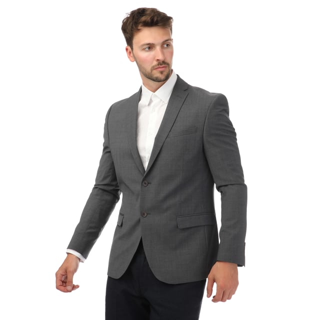Men's Ted Baker Formal Suit Jacket.- Slim fit.- Single breasted.- Notched lapel.- Flap side pockets.- Two-button fastening.- Two vents.- Shell: 88% Wool, 8% Polyester, 4% Elastane. Lining: 100% polyester. Ref: TB022JS.