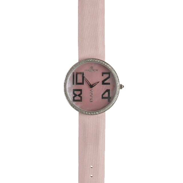 Haurex Italy Plaza Pink Leather Watch