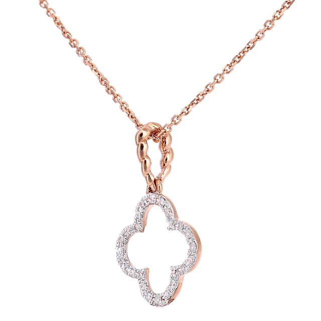 Zilveren ketting met hanger bloem zirkonia | -NL Zilveren ketting met hanger bloem zirkonia | -NL