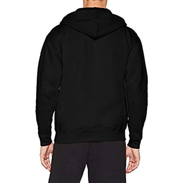 Fruit Of The Loom Men's Black Ring Spun Fleece Zip Top Hoodie Sweatshirt Extra Large - View #14