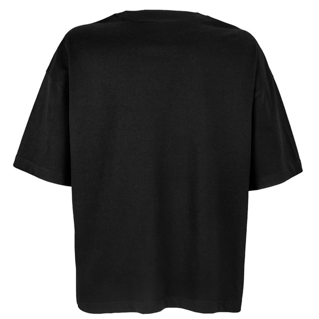 100% Bio-Baumwolle. Gewebe: Angerauht. Design: Unifarben. Passform: Übergroß. Seitennähte, Ausschnitt mit Band, Doppelnadel-Stich, Größenetikett ohne Markennamen. GSM (Gramm pro Quadratmeter): 180. Nachhaltigkeit: Amfori-Freigabe, BSCI, Fair Wear geprüft, Oeko-Tex Standard 100 zertifiziert, PETA-geprüftes Vegan, REACH. Rundhalsausschnitt, Gerippter Kragen. Kurzärmlig.