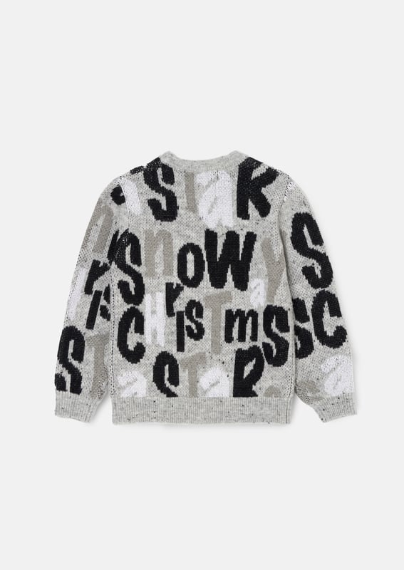 Sleigh the season in style with our ultimate Christmas jumper! Super soft yarn with yuletide text all wrapped up in a cool monochrome intarsia design.