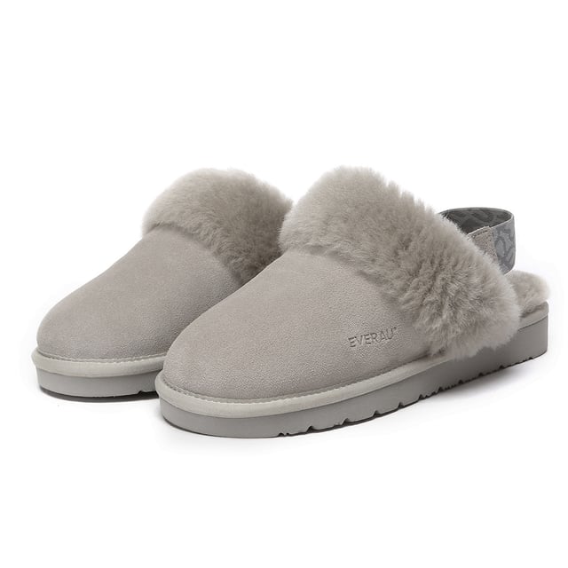 Grey slingback sales slippers