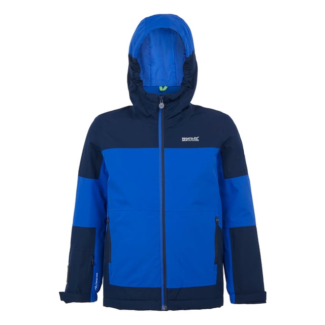 Regatta Childrens/Kids Beamz IV Waterproof Jacket (Olympian Blue/Navy) 100% Polyester. Filling: Midweight. Design: Colour Block. Trim: Reflective. Fabric Technology: Breathable, DWR Finish, Insulating, Isotex 10000, Quick Dry, Thermo-Guard, Waterproof, Windproof. 3 Brightness Modes, Built In Torch, Taped Seams. Neckline: Hooded. Sleeve-Type: Long-Sleeved. Cuff: Touch Fastening Tab. Pockets: 2 Lower Pockets, Zip. Fastening: Full Zip. 10000g/m²/24hrs. Sustainability: Made from Recycled Materials. 13 Years: 32 in. 15 Years, 15-16 Years: 36 in. 3-4 Years: 22.5 in. 7-8 Years: 26 in. 11-12 Years: 31 in. 9-10 Years: 28.5 in. 5-6 Years: 24 in. 14 Years: 33 in.