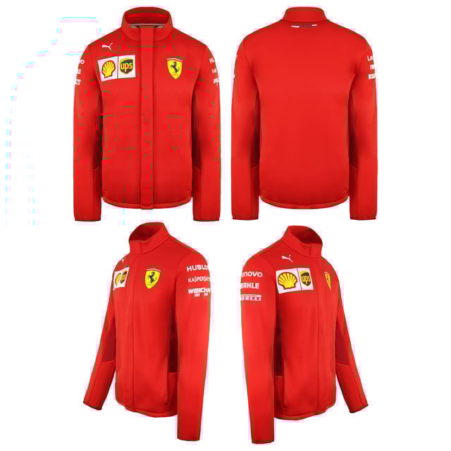 Puma Scuderia Ferrari Lange Mouw Zip Up Rood Heren Softshell Jas 763021 02