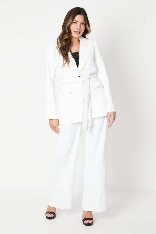 Belted blazer top new arrivals