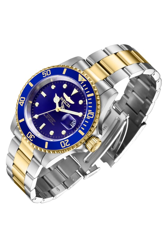 Das Invicta 26972 hat ein 40 millimeter Edelstahl gehäuse mit einem blauen Zifferblatt.
Dieses Modell wird von einem präzisen  Quarzuhrwerk angetrieben.
20 bar Wasserdichtigkeitszertifizierung.
Dieses Modell ist von der Invicta Pro Diver Kollektion.

2 Jahre Garantie.