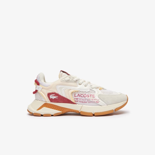 • Lifestyle sneaker • Synthetic and mesh upper • Leather and suede overlays • Lace fastening • Loop to rear • Lacoste branding to side • Crocodile branding to side heel • Chunky outsole.