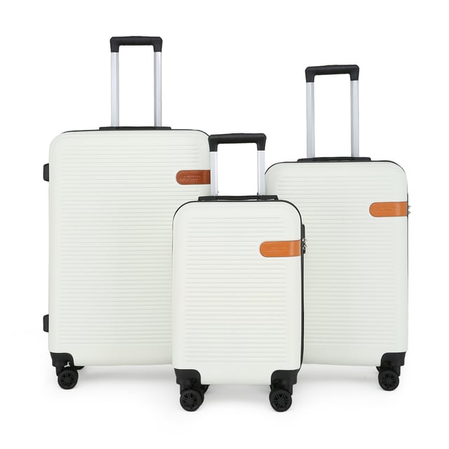 Upgrade your travel gear with our Hardshell Cabin Suitcase Set, designed to combine durability, style, and functionality. Whether for business trips or holiday adventures, this lightweight luggage set provides superior performance with a sleek and modern look.

Features:
Sturdy ABS Construction: Lightweight yet durable, offering excellent protection for your belongings.
8 Smooth Dual Wheels: Effortless 360° maneuverability for stress-free travel through airports and busy streets.
Secure Combination Lock: Built-in 3-digit lock for enhanced safety and peace of mind.
Telescopic Handle: Ergonomically designed for comfortable handling.
Fully Lined Interior: Equipped with elasticated tie-down straps, a zippered divider, and a mesh pocket to keep your items organized.
- Sizes and Specifications:
Cabin:
Dimensions: 36 x 22 x 56 cm
Weight: 2.40 kg
Capacity: 40L
Medium:
Dimensions: 42 x 25 x 66 cm
Weight: 3.40 kg
Capacity: 61L
Large:
Dimensions: 48 x 28 x 75 cm
Weight: 4.20 kg
Capacity: 90L
The timeless design ensures elegance while making your luggage easy to spot. Whether traveling light with the cabin size or packing for a long trip with the medium and large, this set is tailored to suit all your travel needs.

Note: This product is a Set of 3 Sizes (Small (Cabin), Medium, & Large).