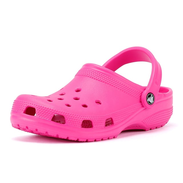 Introducing these comfortable and stylish clogs that are made of Croslite material, which is a lightweight and durable foam resin that provides cushioning and support for your feet. The clog also features a slip-on design with a backstrap that can be adjusted for a secure fit. The outsole of the clog is made of a non-marking rubber material that provides excellent traction and grip on a variety of surfaces.
