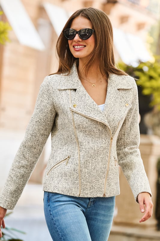 Boucle biker clearance jacket uk