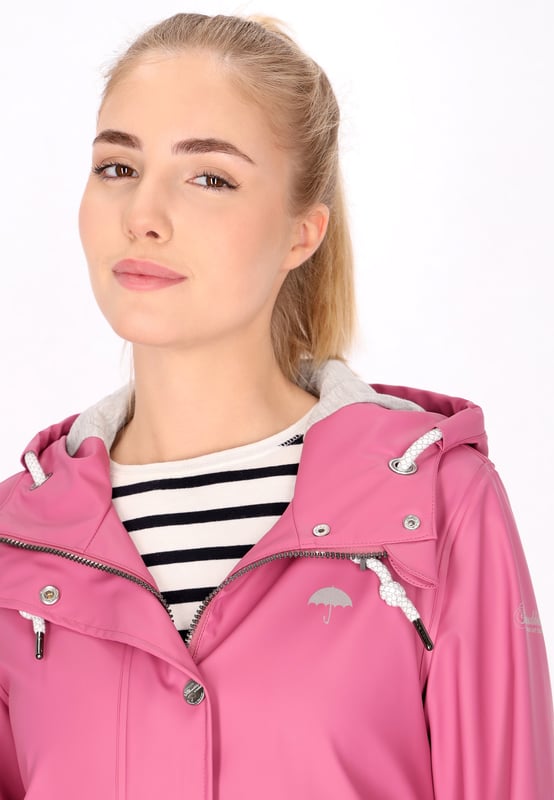 Ontdek de ultieme regenjas die stijl en functionaliteit moeiteloos combineert. Dit parka-jack heeft een capuchon met trekkoord, een ritssluiting aan de voorkant met drukknopen en praktische klepzakken. De normale pasvorm en het trekkoord in de taille zorgen voor een getailleerde look, terwijl de waterdichte stof (3000 mm) ervoor zorgt dat je buiten droog blijft. Met gelaste naden en een opstaande kraag is deze outwear met lange mouwen zowel stijlvol als functioneel.  Mackintosh