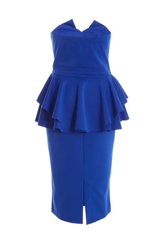 Royal blue peplum dress outlet