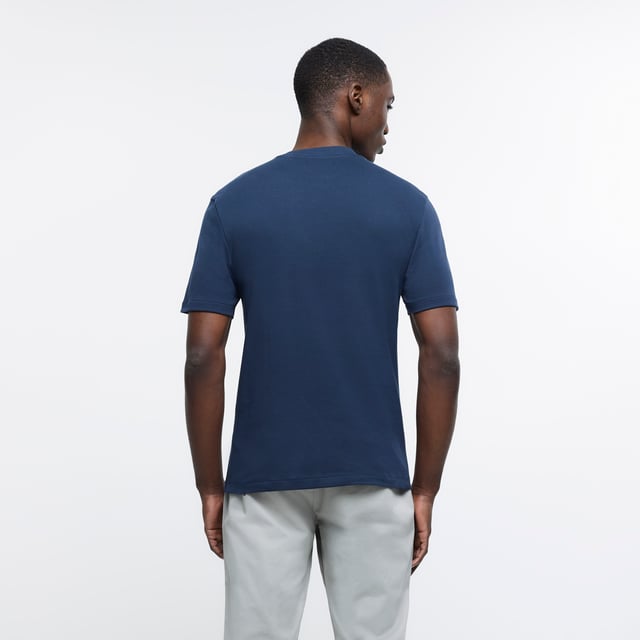 RI Studio, Short sleeve, Crew neck, Slim fit, Our model wears a UK M and is 185.5cm/6'1'' tall, Cotton for this product has been responsibly sourced, Do Not Bleach, Do Not Dry Clean, Do Not Tumble Dry, Iron on Reverse, Machine Wash 40oC