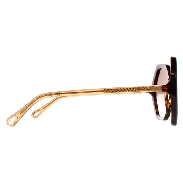 Las gafas de sol Chloe Round Womens Dark Havana y cristal marrón degradado Ch0008S Esther son un práctico estilo hexagonal elaborado en ligero acetato. El logotipo de Chloe cuenta con los templos delgados para la autenticidad de la marca.