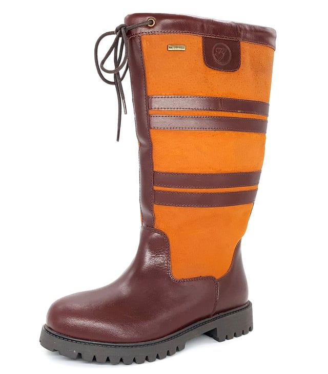 Frank James Burghley Leather Tan Long Field Waterproof Boots