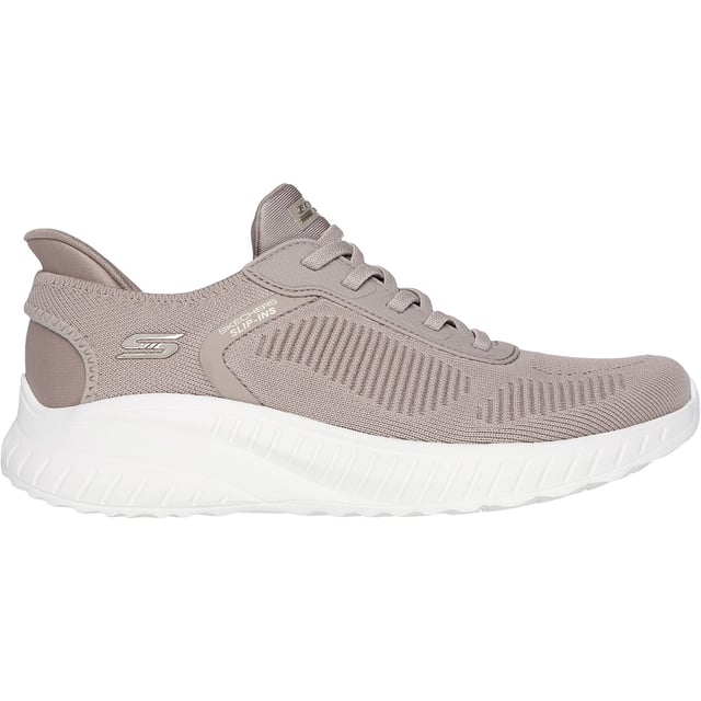 Step into athletic style and comfort wearing Skechers Hands Free Slip-ins: BOBS Sport Squad Chaos - Current Muse. Designed with our Exclusive Heel Pillow, this fashion style features a cushioned Skechers Memory Foam insole.