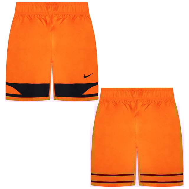 <span style="color: rgb(48, 55, 62); font-family: &quot;IBM Plex Sans&quot;, sans-serif; font-size: 14px; white-space-collapse: preserve;">Nike Stretch Waist Orange/Black Graphic Logo Kids Shorts 783313 815</span>