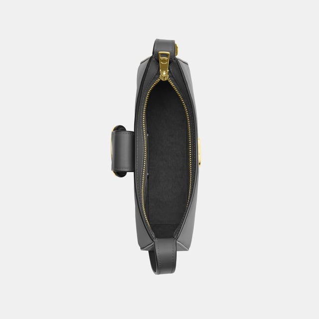 Eliza Shoulder Bag with Leather Covered Closure, Two credit card slots
 Inside zip pocket, Outside snap pockets,  Length: 24.50 cm,  Width: 6.50 cm,  Height: 16.50 cm