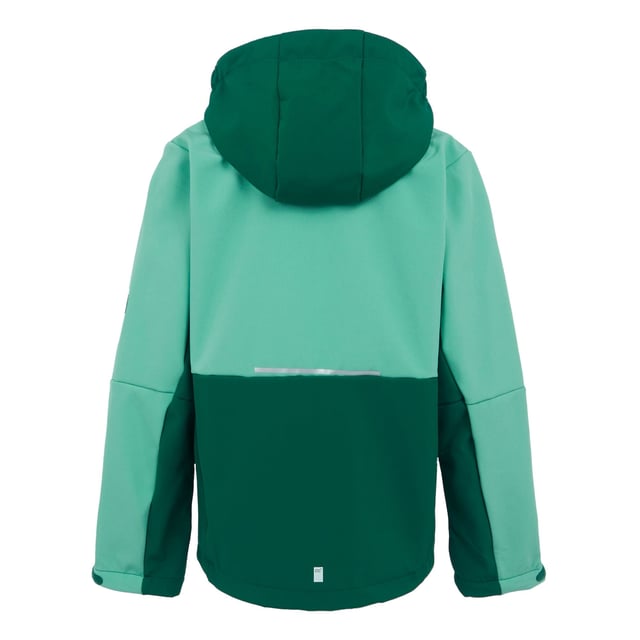 Regatta Kinder/Kids Haydenbury II Soft Shell Jas (Stofgroen/Regenwoud) Stof: Softshell, Stretch, Geweven. Ontwerp: Kleurenblok, Logo. Trim: Reflecterend. Stoftechnologie: Ademend, DWR Finish, Lichtgewicht, Waterdicht, Windbestendig, Winddicht, XPT. Halslijn: Kapitein. Mouwtype: Met lange mouwen. Manchet: Lipje met aanraaksluiting. Zip Guard. Eigenschappen van de kap: Afneembare kap, Elastiek. Zakken: 2 onderste zakken, ritssluiting. Bevestiging: Volledige ritssluiting. 10000g/m²/24hrs. Zoom: verstelbaar, zoom met schokkoord. Duurzaamheid: Gemaakt van gerecycled materiaal. 15-16 jaar: 36 in. 7-8 jaar: 26 in. 14 Jaar: 33 in. 13 Jaar: 32 in. 11-12 jaar: 31 in. 9-10 jaar: 28,5 in. 3-4 jaar: 22,5 in. 5-6 jaar: 24 in.