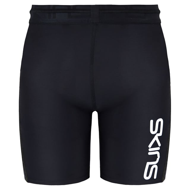 Skins Series 3 Stretch Waist Black Men Training Half Tights Shorts