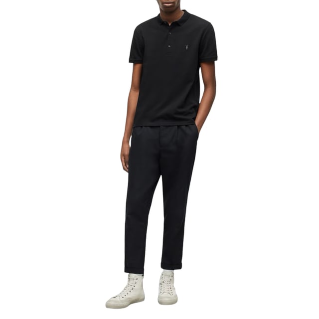 All Saints Men’s Pique SS Polo Shirts
Style Name: Reform
Style Code: M075PB
100% Cotton
Made In India
Slim Fit
3 Button Placket
Ramskull Logo to the Chest
Knitted Rib Collar And Cuffs
Short Sleeve
Casual Wear, Comfort Fabrics
Soft And Breathable
Machine Washable
