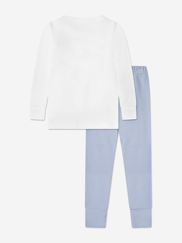 Magnolia Baby incorporate fine detailing and impeccable construction into their beautiful aesthetics. This baby boys blue pyjama set captures the label's distinctive high quality. Both presented in Pima cotton. The top features blue stitched 'Big Brother' detail whilst the leggings come with an elasticated waistband.  Two Piece Set  Top: Long Sleeves, Ribbed Trims Leggings: Ribbed Cuffs  100% Pima Cotton