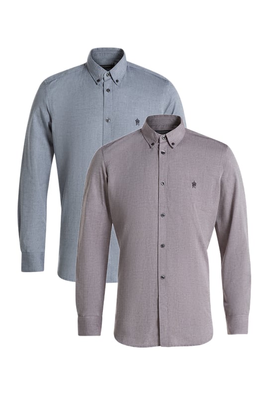 This two-pack of long sleeve, button-down Oxford shirt from French Connection is a wardrobe staple. Featuring the iconic French Connection logo, button-down collar, and button cuffs. Made from cotton fabric to ensure high quality and comfortable wear. This shirt looks great on its own and under jumpers.