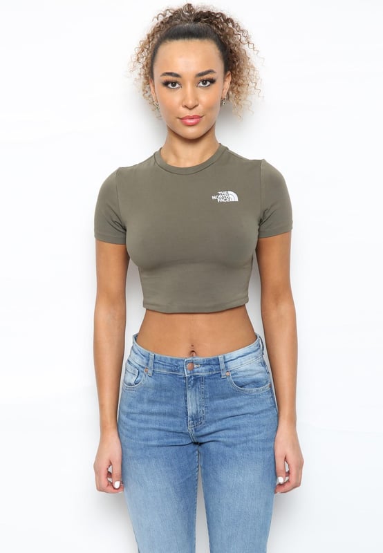 North face cropped cheap t shirt