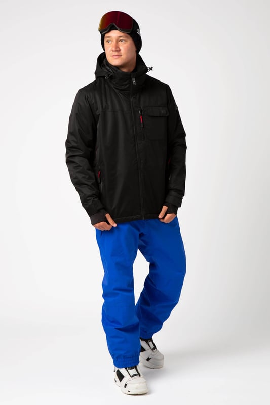 Plain black ski jacket clearance