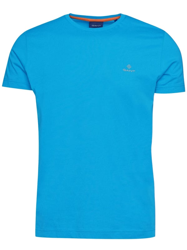 Gant Contrast Logo T-Shirt is a classic crew-neck tee with contrast color logo embroidery on the chest. Feature Short Sleeves and a Crew Neckline. Crafted With 100% Cotton, these Lightweight and breathable Regular Fit T-shirts are Machine Washable.