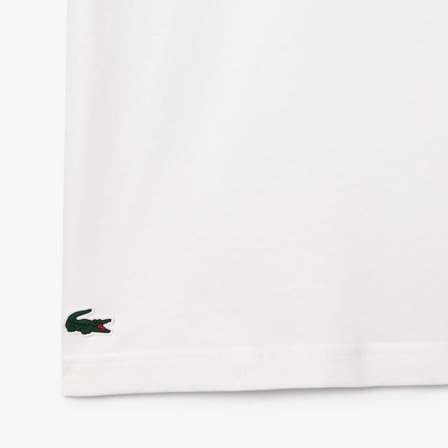 Mens Lacoste Sport Ultra-Dry Printed Sport T-shirt  Organic cotton  Regular fit  straight cut  Crew neck Print on front Silicone crocodile on front